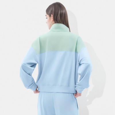 Женские куртки Wild Fable Women's Lounge Quarter Zip Jacket - Wild Fable™ Blue L — фото 2