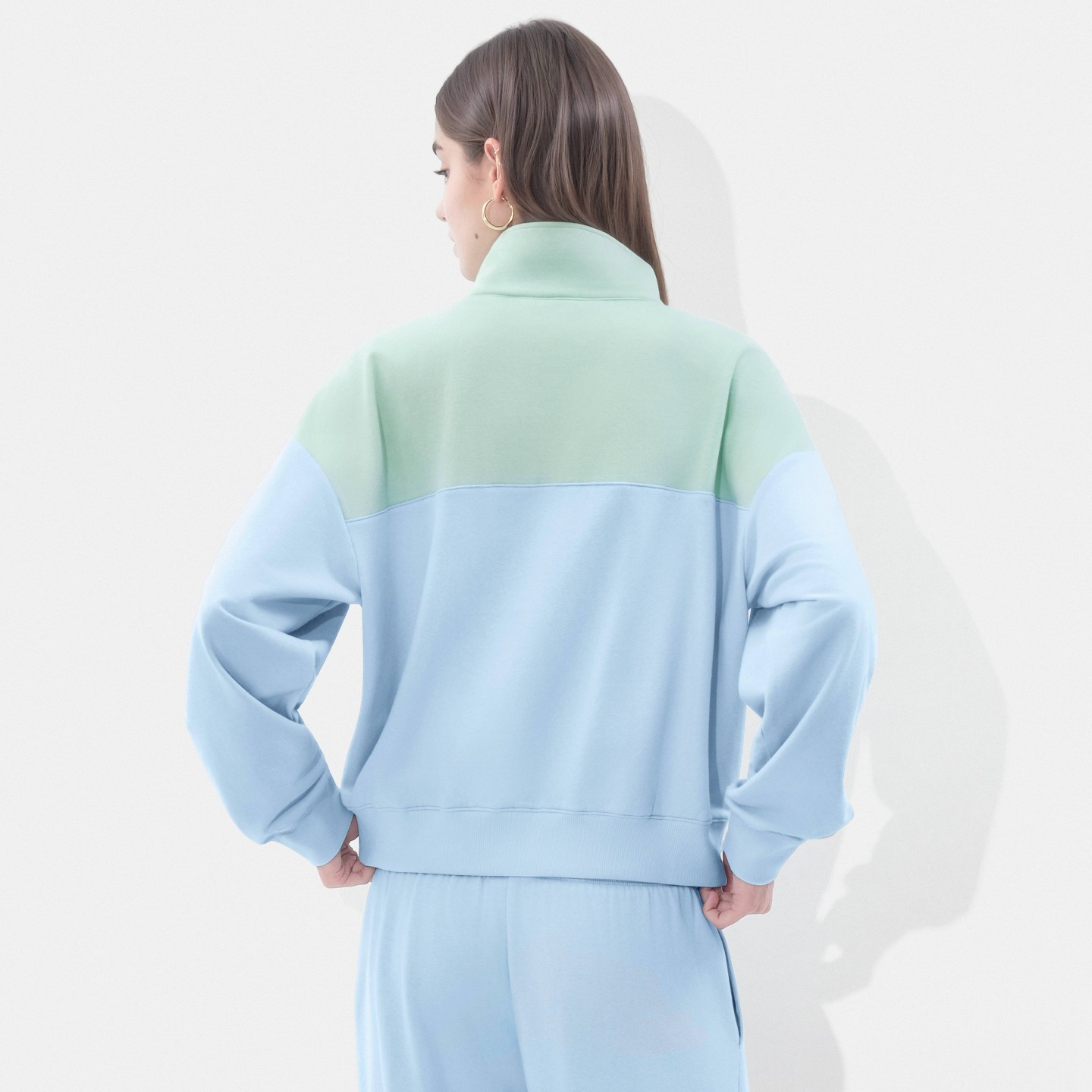 Женская куртка Wild Fable Lounge Quarter Zip, цвет: Синий — фото 2