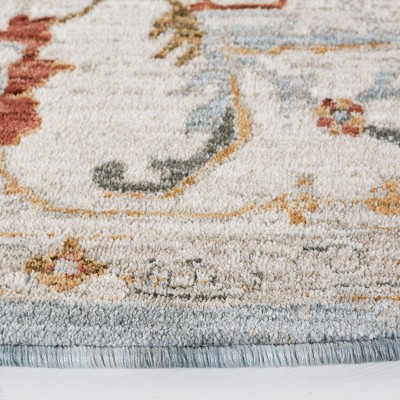 Hamilton Blue and Gray Round Wool Medallion Area Rug