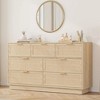 7 Drawer Dresser for Bedroom 55 Inch Large Rattan Dresser with Storage, Boho Chest of Drawers for Bedroom Living Room - 2 of 4