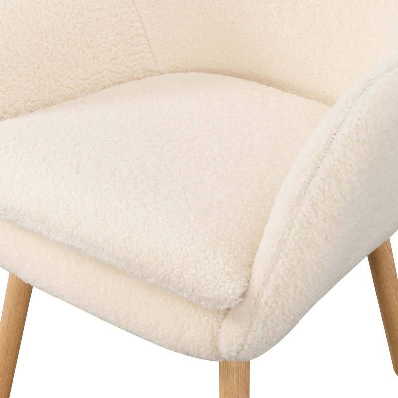 Take a Seat Charlotte Wingback Faux Shearling Accent Armchair Breighton Home, 5 of 12