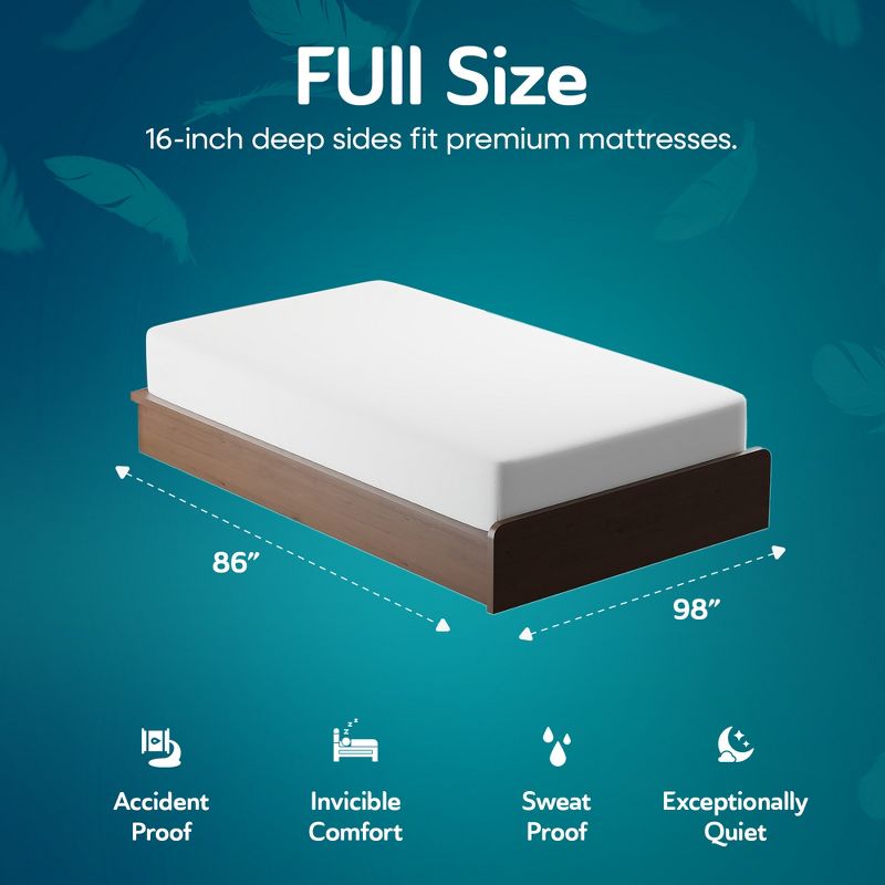 Sleepgram Breathable Sweat Proof Cotton Cover Mattress Protector, 2 of 7