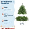 Christmas Tree, Prelit Artificial Christmas Tree with 200 Lights Foldable Stand On/Off Foot Pedal Holiday Decoration, Green - 4 of 4