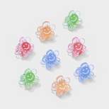 Girls' 8pk Mini Claw Clips Smiley Flowers - Cat & Jack™