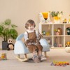 Infans Toddler Rocking Chair Children's Upholstered Velvet Rocker Kids Armchair Blue - 3 of 4