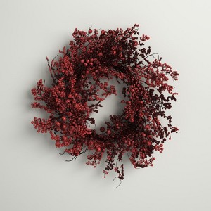 Faux Berry Foam 22'' Wreath - 1 of 3
