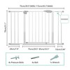 Bencmate Pet Crates and Houses Dog Cat Gate Walk Through for Stairs Doorways Hallways, White, 31.9"*29.14"*1.78" - 3 of 4