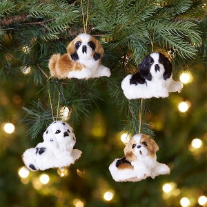 The Lakeside Collection Set of 4 Furry Friends Ornaments - Dogs 5 Pieces - 1 of 4