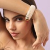 SOHI Women's Pearl White Pearl Bangle Bracelet - 3 of 4