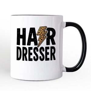 Hairdresser Leopard Lightning Mug, Retro Stylist Gift | OrnamentallyYou - 1 of 4
