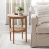 Wood & Cane Round Accent Side Table - Hearth & Hand™ with Magnolia - image 2 of 4