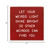 Slickblue Funny Weirdo Quote Wood Sign – Rustic 7x7 Wall Art – Unique Home Decor Plaque, Multiple Color Options - 3 of 3