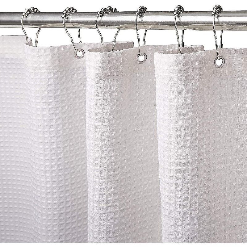 Hotel Collection Premium Waffle Weave Mold & Mildew Resistant Fabric Shower Curtain by Kate Aurora, 2 of 4