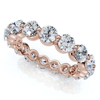 Pompeii3 1 3/4Ct Single Prong Diamond Eternity Ring 14k Gold or Platinum Lab Created