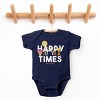 The Juniper Shop Mini Smiley Happy Times Baby Short Sleeve Bodysuit - 2 of 4