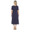 White Mark Women's Short Sleeve Midi Dress - 3 of 4