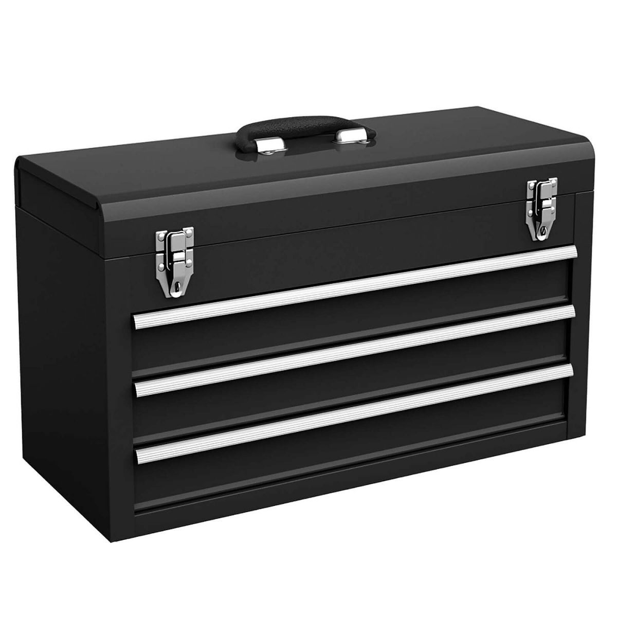 A black tool chest