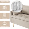 67.3'' Compact 3 Seater Sofa with Storage & Metal Legs, Small Faux Leather Couch for Living Rooms, Apartments, Offices - 2 of 4