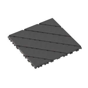 Cesicia 44 Pcs Plastic Interlocking Decking Tiles, 12 X 12" Terrace Decking Tiles,Backyard Pool Decking Tiles, Waterproof - 1 of 4