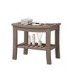 HDPE Shower Bench with Storage Shelf,Waterproof Shower Seat Stool Chair for Bathroom Bathtub,Non-Slip Spa Stool,Indoor Outdoor Use,Space-Saving - 2 of 4