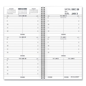 Weekly Appointment Book Refill Hourly Ruled, 6.25 x 3.25, White Sheets, 12-Month (Jan to Dec): 2025 - 1 of 4