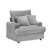 NicBex Modern 39 Inch Accent Chair and Ottoman Sets, Corduroy Fabric Sofa Chair with Cup Holder and 2 Pillows for Bedroom, Living Room - 4 of 4