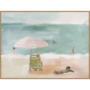 Amanti Art 42"x32" Don't Worry Be Happy by Urban Road Framed Canvas Wall Art Print : Modern Lithograph, Polystyrene Frame - 1 of 4