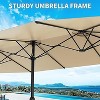 13ft Double-Sided Patio Umbrella, UV99% Protection, Fade-Resistant Outdoor Market Umbrella with Crank Handle, Alloy Steel Frame (No Base Included) - 4 of 4