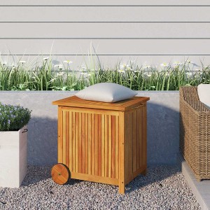 Garden Storage Box Brown Solid acacia wood 23.6x19.7x22.8 in - 1 of 4