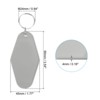 Unique Bargains Blank Vintage Motel Keychain for DIY Ornament Backpack Label 16 Pcs - 2 of 4
