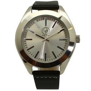 Olivia Pratt Minimalist Faux Leather Band Men Watch - 1 of 4