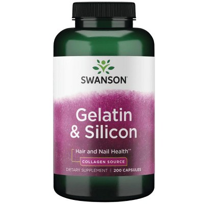 Swanson Gelatin & Silicon 200 Caps.