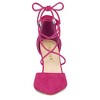 Allegra K Women's Pointed Toe Chunky Heels Lace Up Sandals Pumps - 3 of 4