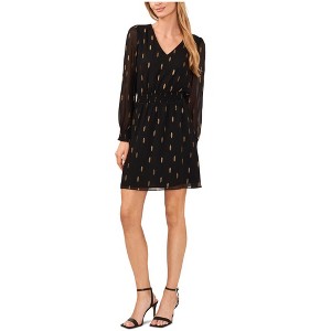MSK Womens Metallic Print Fit & Flare Dress - 1 of 1
