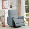 Swivel Rocking Recliner Chair, Manual Recliner Glider with Lumbar Support & Faux Leather Upholstery - 4 of 4
