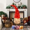 5FT Christmas Tree Xmas Tree Artificial Fir Tree with Multifunctional Warm White LED Lights and Lush Branch Tips, Bendable Santa Hat Style-ModernLuxe - 3 of 4