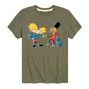 Boys' - Hey Arnold! - Arnold and Gerald Skateboard Short Sleeve Graphic T-Shirt - 1 of 4