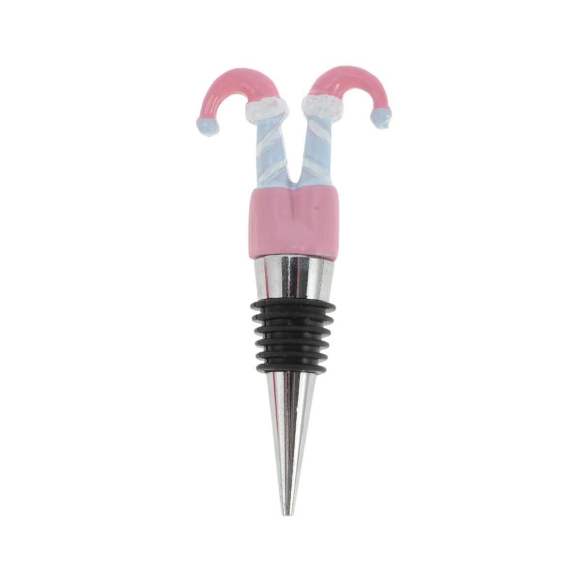 Unique Bargains Christmas Jester Shoe Bottle Stopper Zinc Alloy Resin Silicone 4.33"x1.85"x0.79" 1 Pc