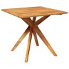 vidaXL Patio Dining Table 35.4 inches x29.5 inches  Solid Teak Wood - 2 of 4