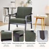 MOONMISS Mid Century Modern Linen PU  Accent Chair, Upholstered Armchair with Back, Comfy Reading Lounge Chair for Living Room, Bedroom, Sunroom - 2 of 4