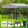 Outdoor Dog Kennel ,10x10 Heavy Duty Dog Crate, Outside Dog Kennel with Roof, Metal Large Dog Cage for Backyard Farm Use - 3 of 4