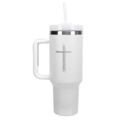 Elanze Designs Serenity Prayer Lord Courage Wisdom 40 oz. Stainless Steel, Large Water Bottle Coffee Mug, Spill & Leak Resistant, Thermal Travel