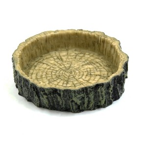 Unique Bargains Dark Green Resin Bowl Feeding Plate Food Water Dish for Small Reptiles Turtles - 1 of 3