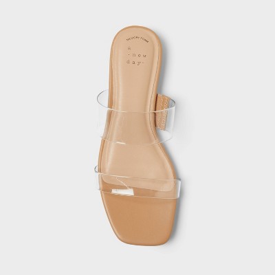 Women’s Anna Sandals with Memory Foam Insole - A New Day™ Clear