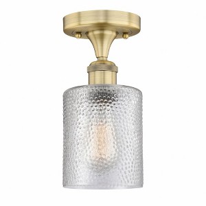 Cobbleskill - 1 Light Semi-Flush Mount In Art Deco Style-9.75 Inches Tall and 5 Inches Wide - 1 of 1