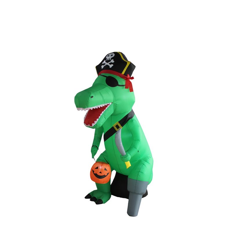 A Holiday Company 8ft Inflatable Dino Pirate, 8 ft Tall, Multi, 4 of 7