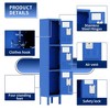 NicBex 66"H Metal File Cabinet with 3 Door Storage Locker, for Employees Gym School Home Office Garage - 4 of 4