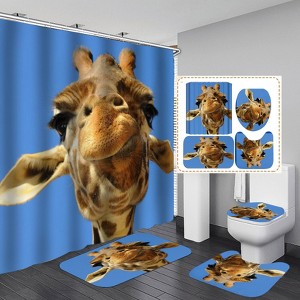 Giraffe Shower Curtains for Bathroom Waterproof Fabric Bath Curtain Durable Soft Stylish Bathroom Decor 72x72 Inch - 1 of 1