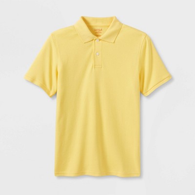 Boys' Short Sleeve Interlock Uniform Polo Shirt - Cat & Jack™ Yellow 