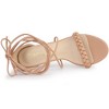 Allegra K Women's Woven Lace Up Strappy Stiletto Heel Sandals - 4 of 4